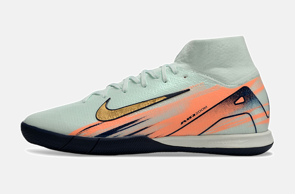 Chuteira Nike Air Zoom Mercurial Superfly 10 Elite  IC - Azul e Laranja - imagem 4