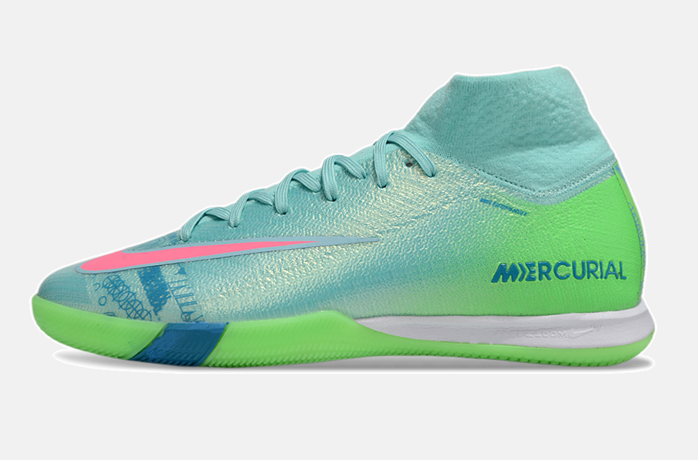 Chuteira Nike Air Zoom Mercurial Superfly 10 Elite  IC - Azul e Verde - imagem 4