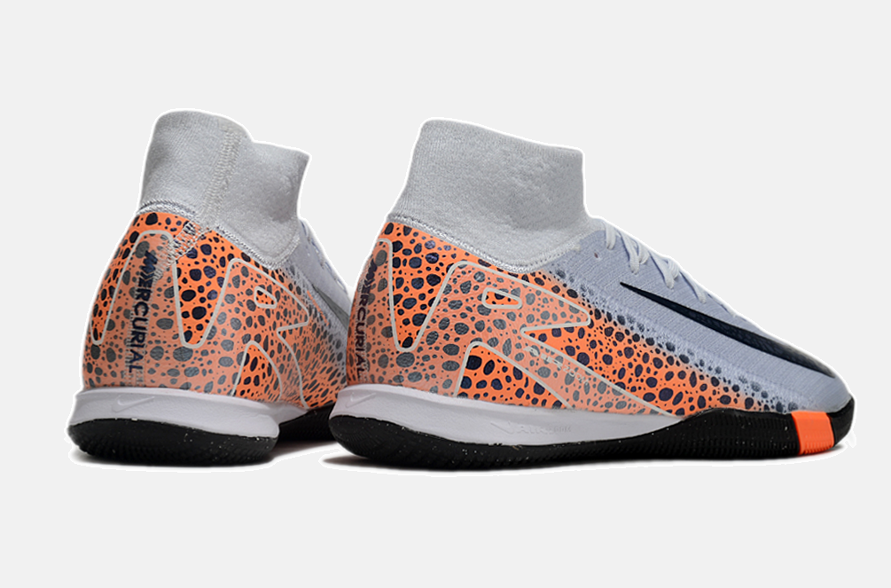 Chuteira Nike Air Zoom Mercurial Superfly 10 Elite  IC - Cinza, Laranja e Preta - imagem 7