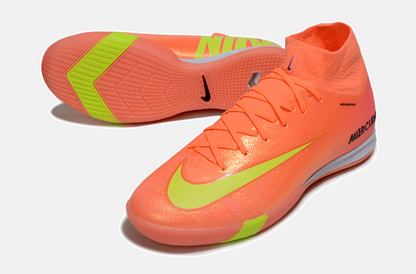Chuteira Nike Air Zoom Mercurial Superfly 10 Elite  IC - Laranja e Verde - detalhe