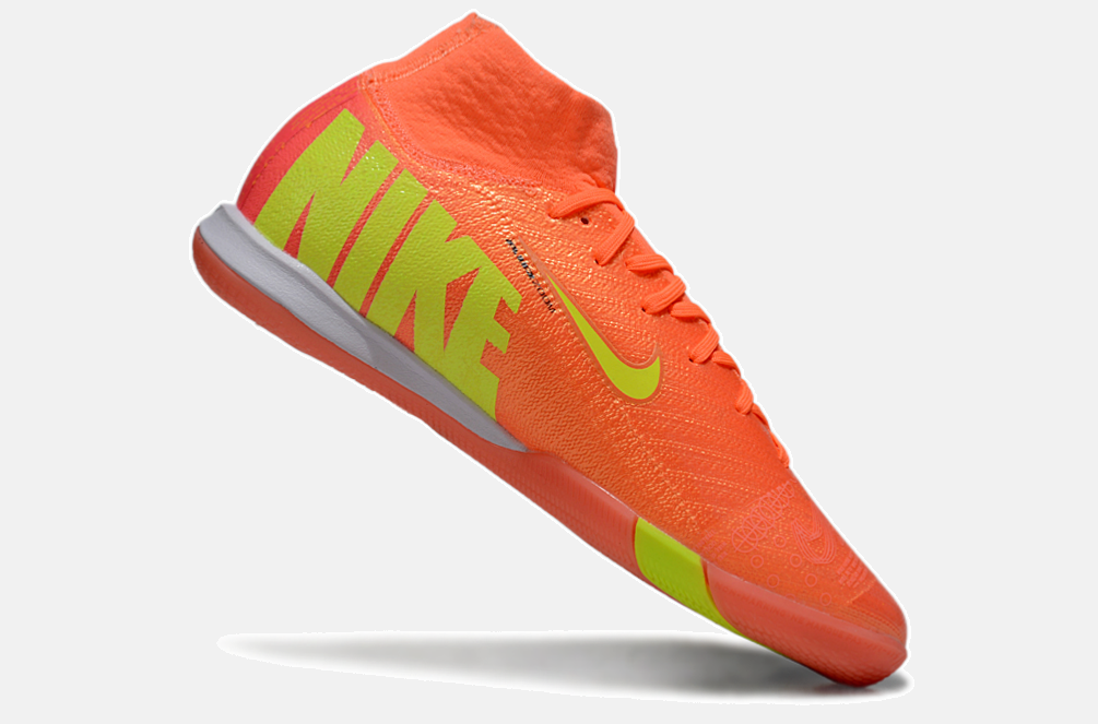 Chuteira Nike Air Zoom Mercurial Superfly 10 Elite  IC - Laranja e Verde - imagem 6