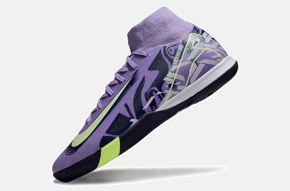 Chuteira Nike Air Zoom Mercurial Superfly 10 Elite  IC - Roxa e Verde - imagem 5