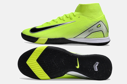 Chuteira Nike Air Zoom Mercurial Superfly 10 Elite  IC - Verde, Prata e Preta - vista traseira