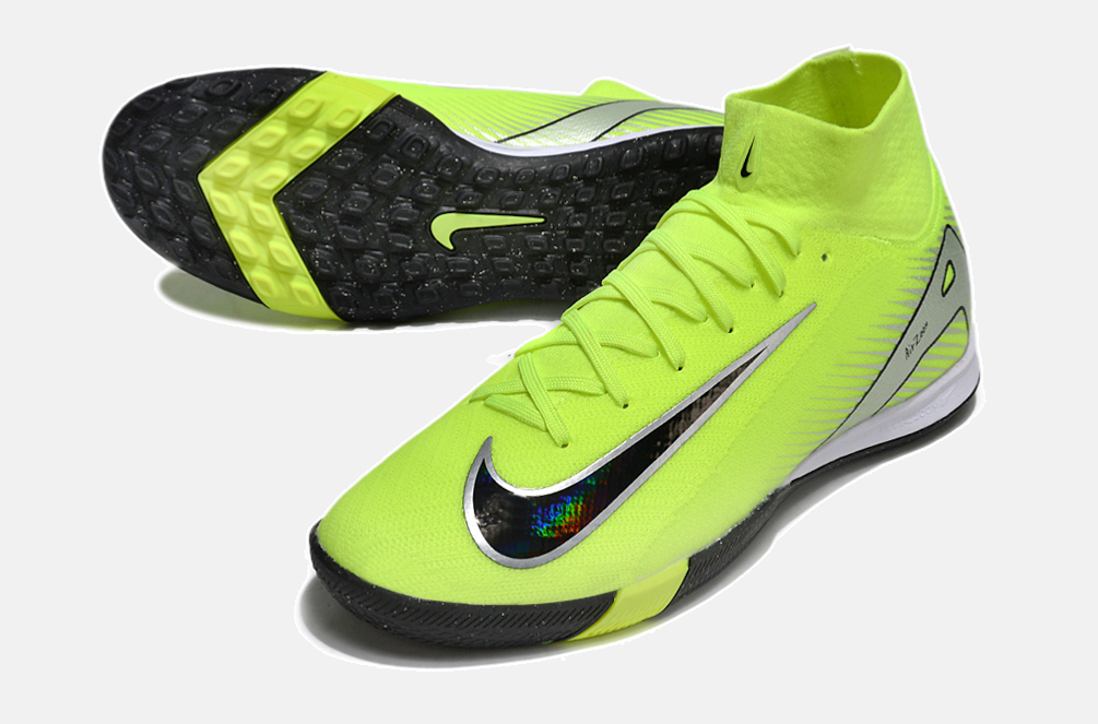 Chuteira Nike Air Zoom Mercurial Superfly 10 Elite  IC - Verde, Prata e Preta - detalhe