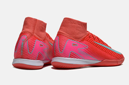 Chuteira Nike Air Zoom Mercurial Superfly 10 Elite  IC - Vermelha, Rosa e Azul - imagem 7