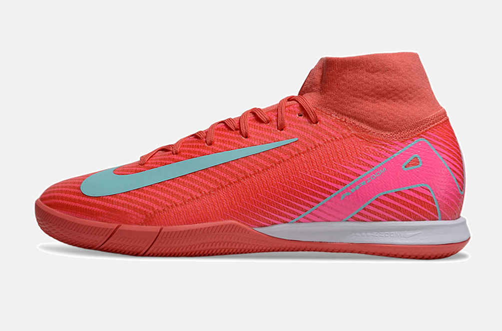 Chuteira Nike Air Zoom Mercurial Superfly 10 Elite  IC - Vermelha, Rosa e Azul - imagem 4
