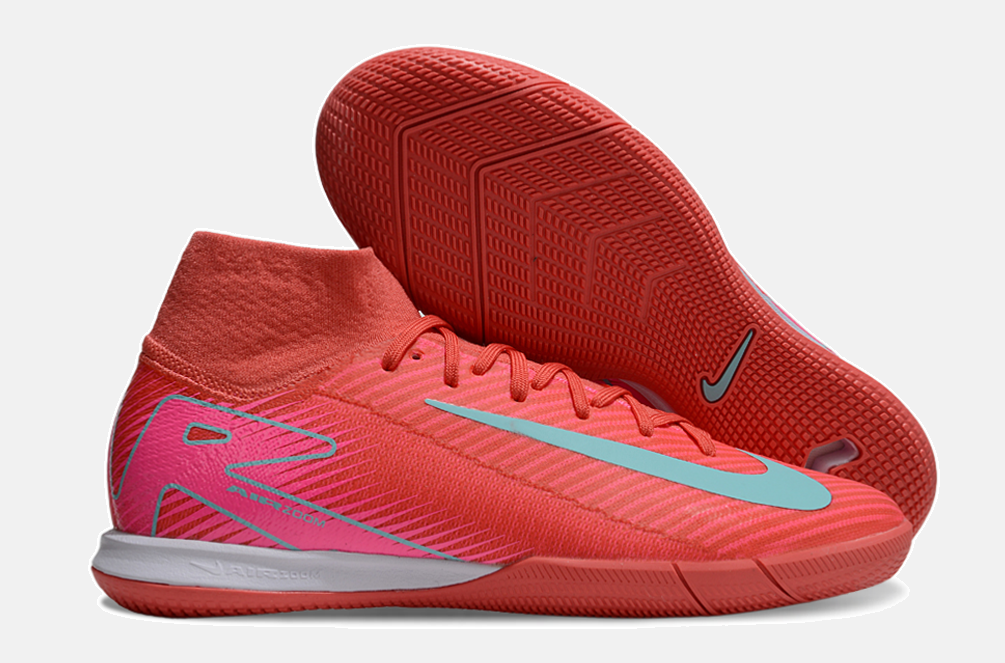 Chuteira Nike Air Zoom Mercurial Superfly 10 Elite  IC - Vermelha, Rosa e Azul - imagem 8