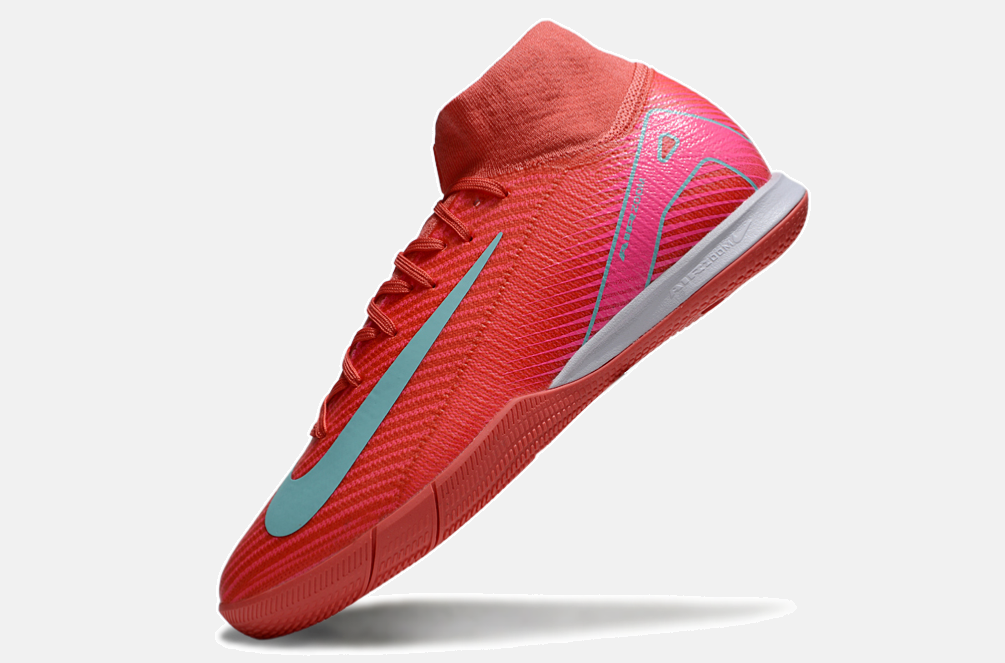 Chuteira Nike Air Zoom Mercurial Superfly 10 Elite  IC - Vermelha, Rosa e Azul - imagem 5
