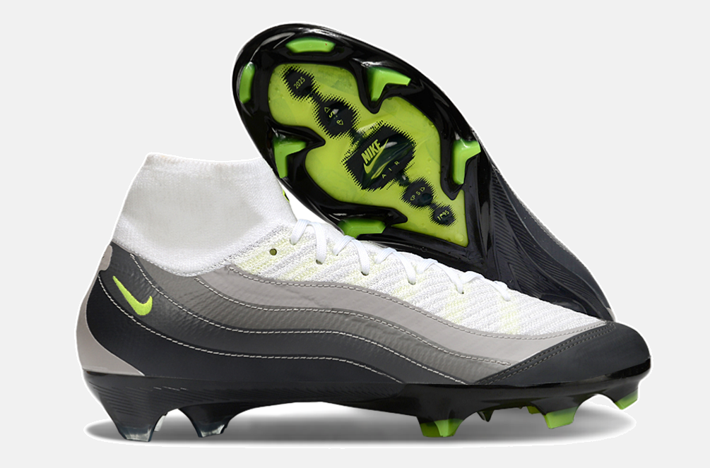 Chuteira Nike Mercurial Superfly 10 Air Max 95 Elite FG - Branca e Preta - imagem 8
