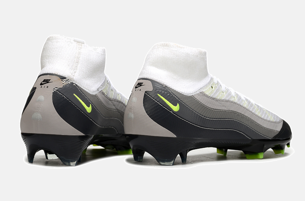 Chuteira Nike Mercurial Superfly 10 Air Max 95 Elite FG - Branca e Preta - imagem 7