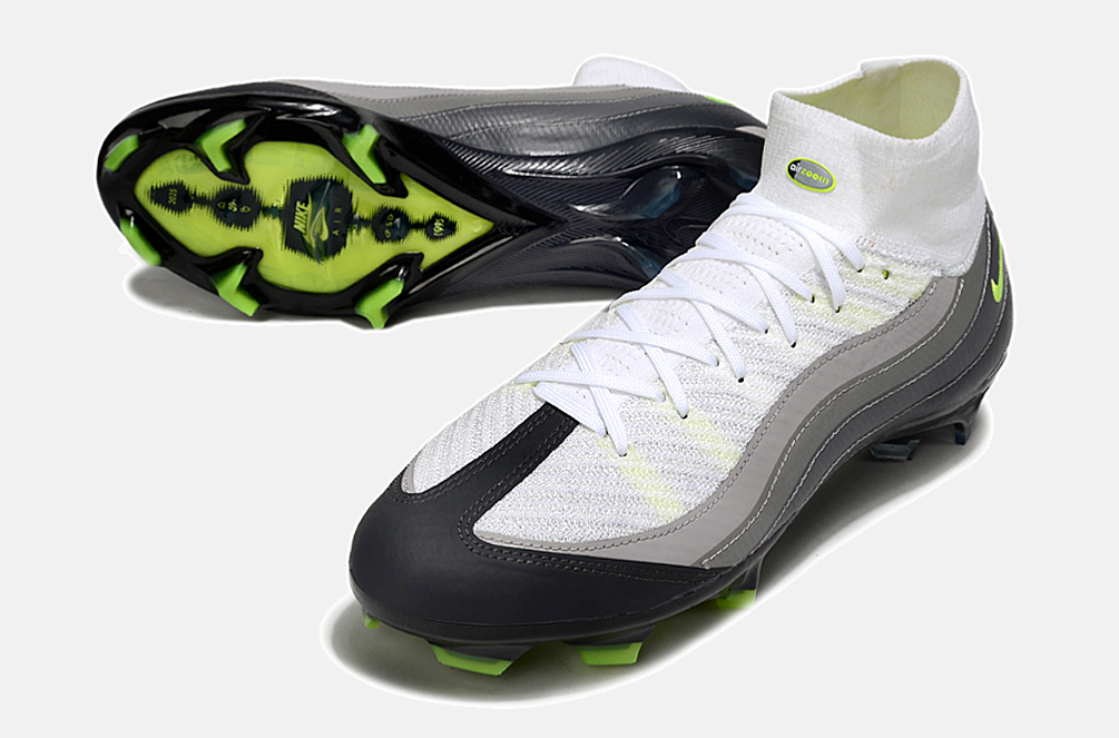 Chuteira Nike Mercurial Superfly 10 Air Max 95 Elite FG - Branca e Preta - detalhe