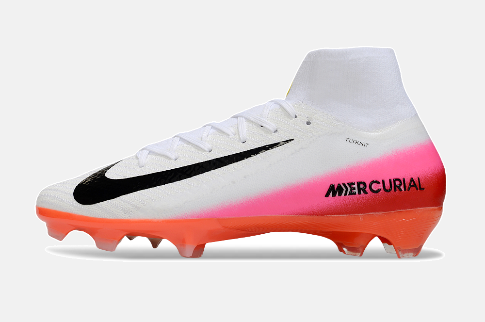 Chuteira Nike Air Zoom Mercurial Superfly 10 Elite FG - Branca, Rosa e Laranja - Pack Fear Nothing - imagem 4