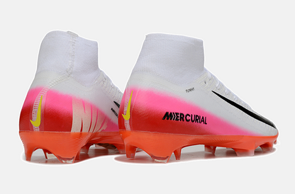 Chuteira Nike Air Zoom Mercurial Superfly 10 Elite FG - Branca, Rosa e Laranja - Pack Fear Nothing - imagem 7