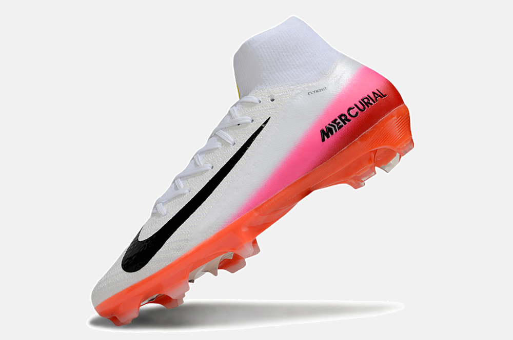 Chuteira Nike Air Zoom Mercurial Superfly 10 Elite FG - Branca, Rosa e Laranja - Pack Fear Nothing - imagem 5
