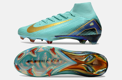 Chuteira Nike Air Zoom Mercurial Superfly 8 Elite FG - Azul - vista traseira