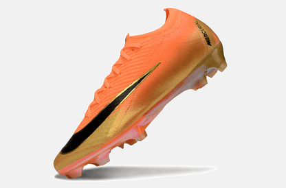 Chuteira Nike Air Zoom Mercurial Vapor 16 Déja Vu Elite FG - Laranja e Dourada - Tevo Sports SPORT*