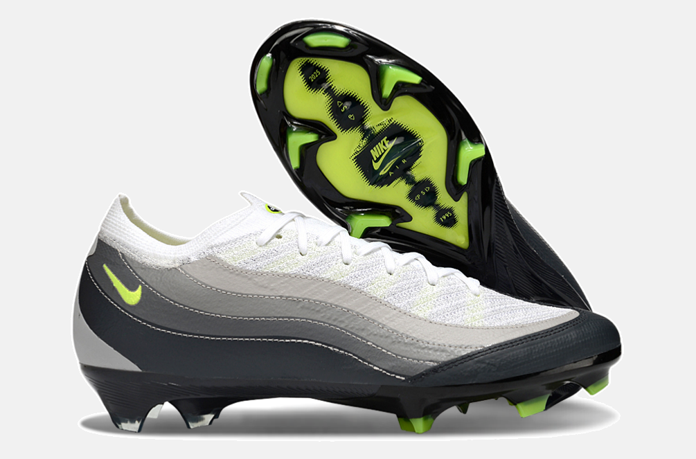 Chuteira Nike AIR Zoom Mercurial Vapor 16 Elite AIR MAX 95 FG - Branca e Preta - imagem 8