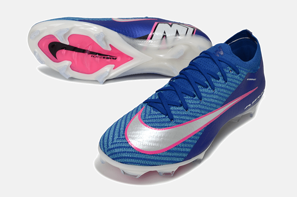 Chuteira Nike Air Zoom Mercurial Vapor 16 Elite FG - Azul, Branca e Rosa - Attack Pack - Tevo Sports SPORT*