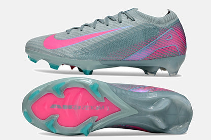 Chuteira Nike AIR Zoom Mercurial Vapor 16 Elite FG - Azul e Rosa - Pack Prism - vista traseira
