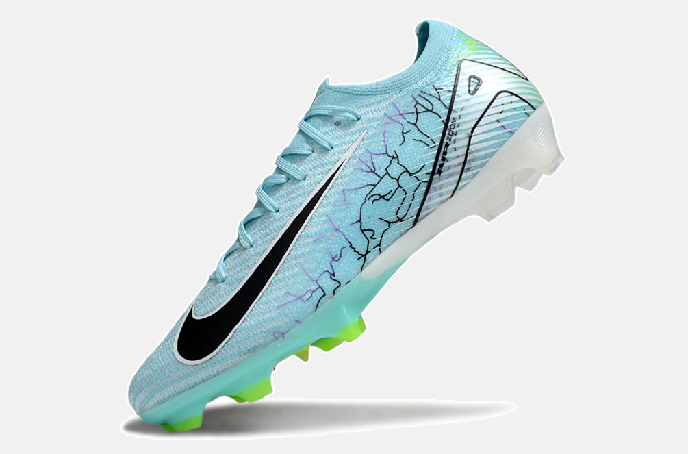 Chuteira Nike Air Zoom Mercurial Vapor 16 Elite FG - Azul e Verde - imagem 5