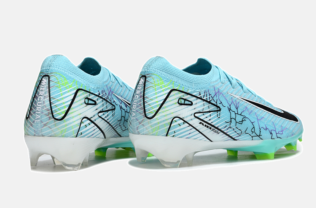 Chuteira Nike Air Zoom Mercurial Vapor 16 Elite FG - Azul e Verde - imagem 7