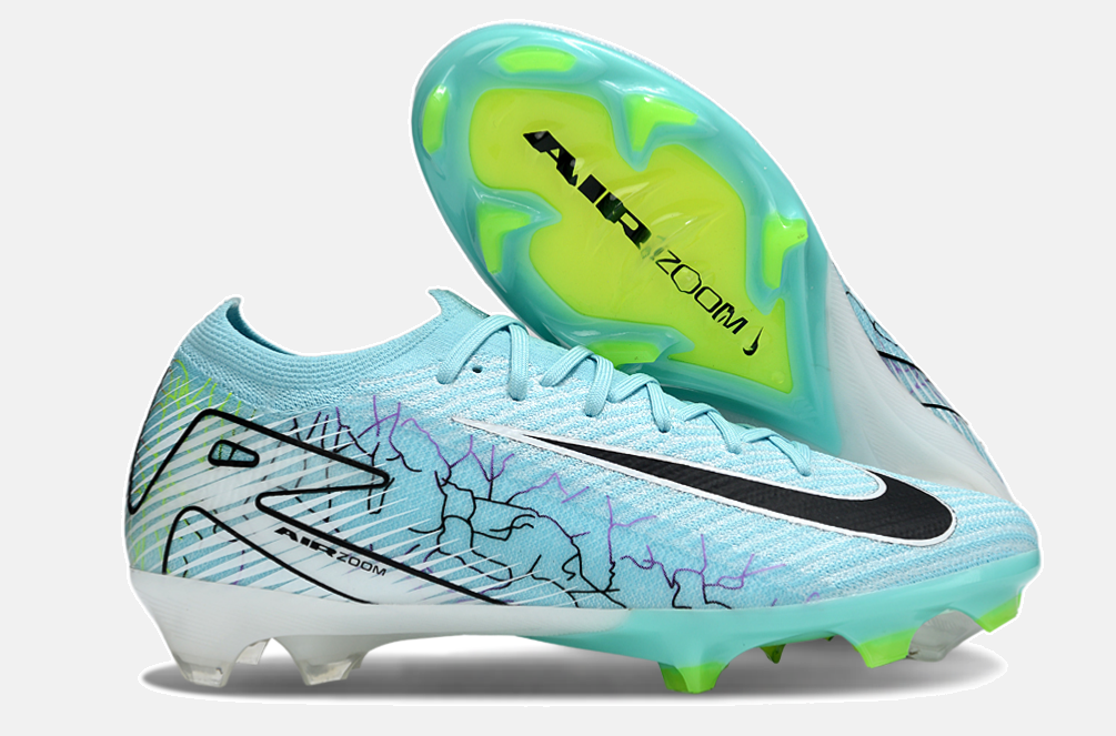 Chuteira Nike Air Zoom Mercurial Vapor 16 Elite FG - Azul e Verde - imagem 8