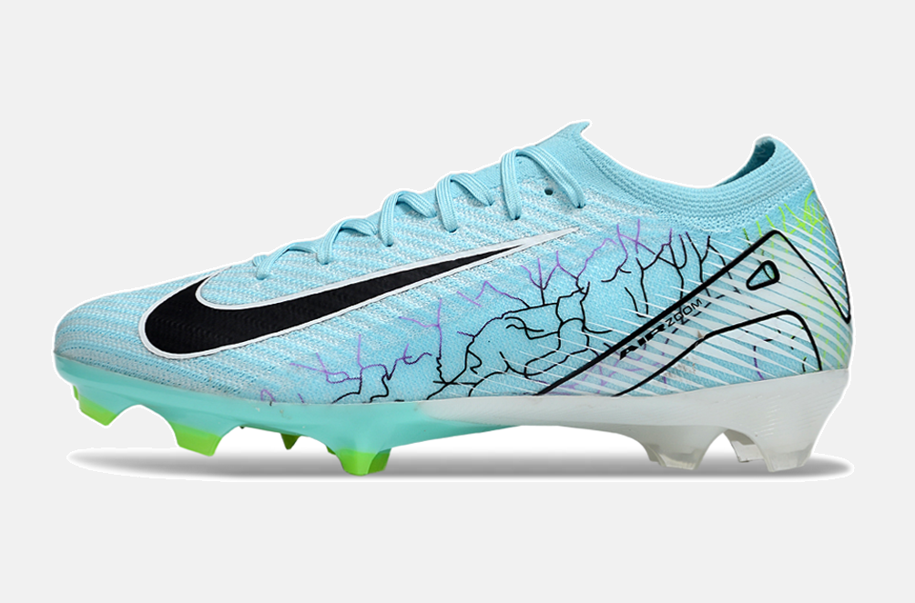 Chuteira Nike Air Zoom Mercurial Vapor 16 Elite FG - Azul e Verde - imagem 4