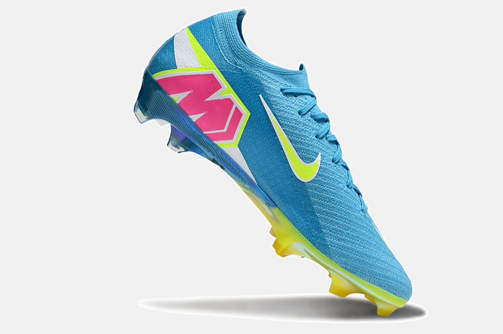 Chuteira Nike Air Zoom Mercurial Vapor 16 Elite FG - Azul, Verde e Rosa - imagem 6