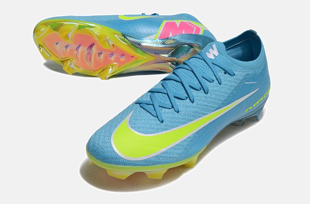 Chuteira Nike Air Zoom Mercurial Vapor 16 Elite FG - Azul, Verde e Rosa - detalhe