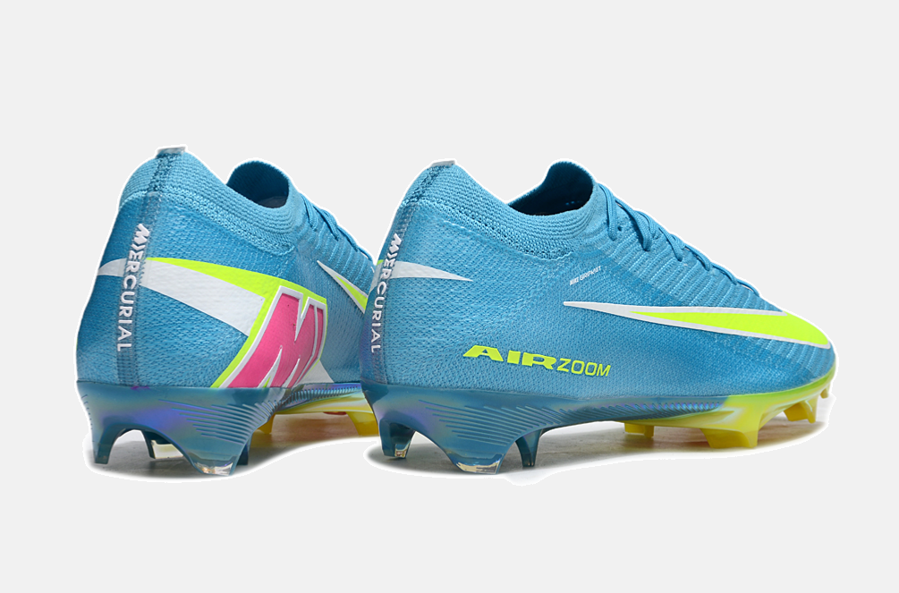 Chuteira Nike Air Zoom Mercurial Vapor 16 Elite FG - Azul, Verde e Rosa - imagem 7