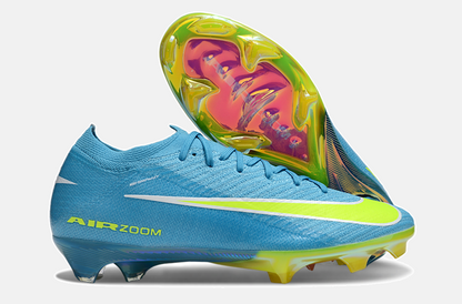 Chuteira Nike Air Zoom Mercurial Vapor 16 Elite FG - Azul, Verde e Rosa - imagem 8
