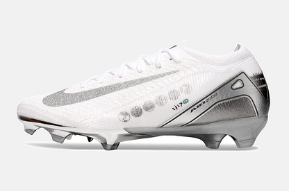Chuteira Nike Air Zoom Mercurial Vapor 16 Edição Especial Elite FG - Branca e Prata - imagem 4