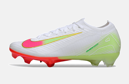 Chuteira Nike Air Zoom Mercurial Vapor 16 Elite FG - Branca, Verde e Rosa - Tevo Sports SPORT*