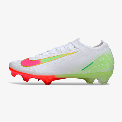 Chuteira Nike Air Zoom Mercurial Vapor 16 Elite FG - Branca, Verde e Rosa - Tevo Sports SPORT*