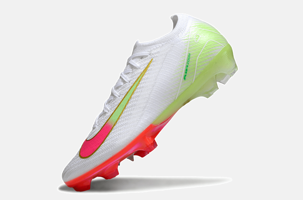 Chuteira Nike Air Zoom Mercurial Vapor 16 Elite FG - Branca, Verde e Rosa - Tevo Sports SPORT*