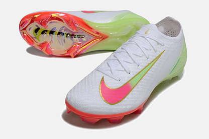 Chuteira Nike Air Zoom Mercurial Vapor 16 Elite FG - Branca, Verde e Rosa - Tevo Sports SPORT*