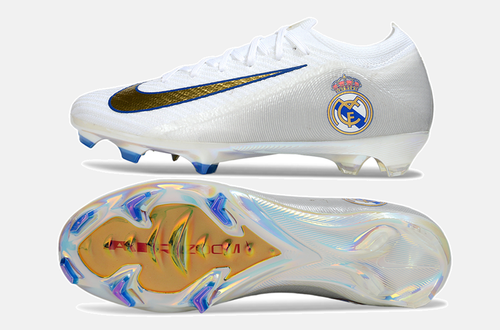 Chuteira Nike Air Zoom Mercurial Vapor Real Madrid 16 Elite FG - Branca - vista traseira