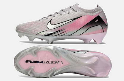 Chuteira Nike Air Zoom Mercurial Vapor 16 Elite FG - Prata e Rosa - vista traseira