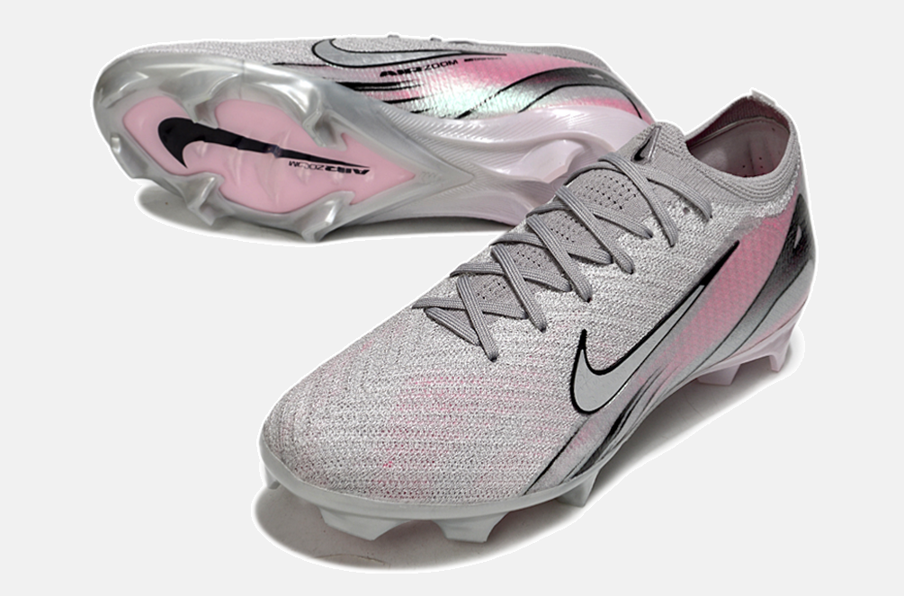 Chuteira Nike Air Zoom Mercurial Vapor 16 Elite FG - Prata e Rosa - detalhe