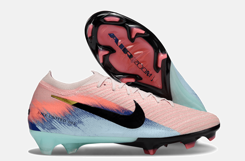 Chuteira Nike Air Zoom Mercurial Vapor 16 Elite FG - Rosa, Azul e Preta - Tevo Sports SPORT*
