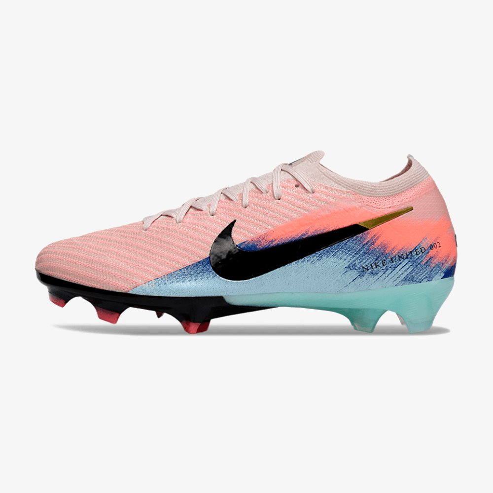 Chuteira Nike Air Zoom Mercurial Vapor 16 Elite FG - Rosa, Azul e Preta - Tevo Sports SPORT*