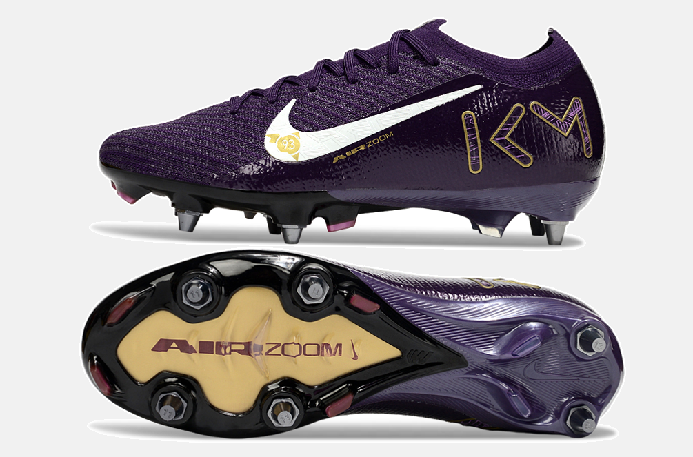 Chuteira Nike Air Zoom Mercurial Vapor 16 Elite Kylian Mbappé SG - Roxa - foto 2
