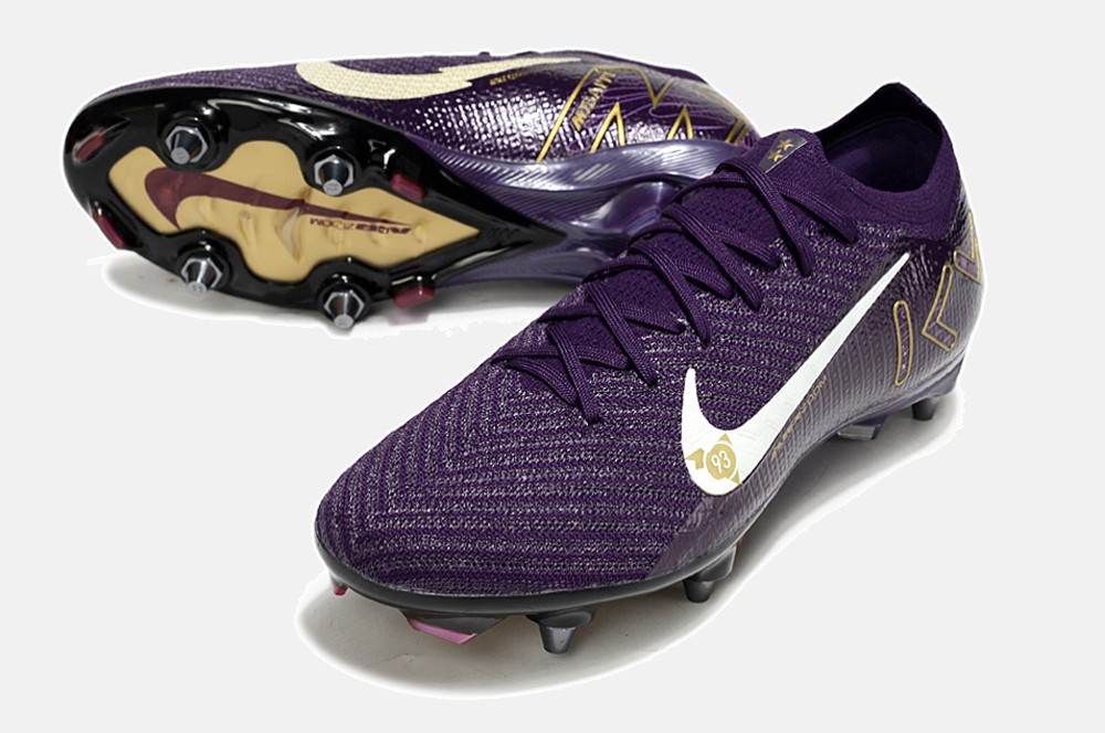 Chuteira Nike Air Zoom Mercurial Vapor 16 Elite Kylian Mbappé SG - Roxa - foto 3