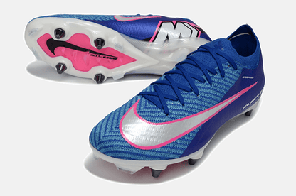 Chuteira Nike Air Zoom Mercurial Vapor 16 Elite SG - Azul, Branca e Rosa - Attack Pack - Tevo Sports SPORT*