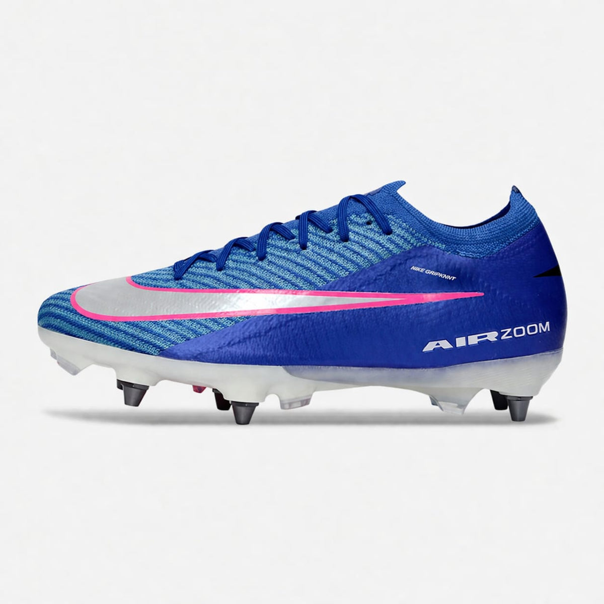 Chuteira Nike Air Zoom Mercurial Vapor 16 Elite SG - Azul, Branca e Rosa - Attack Pack - Tevo Sports SPORT*
