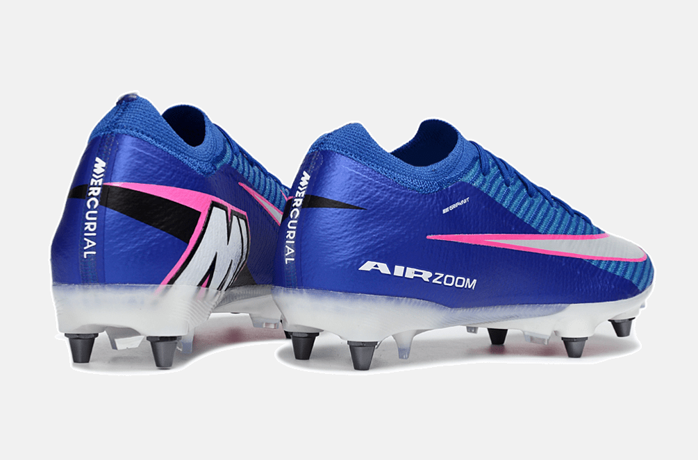 Chuteira Nike Air Zoom Mercurial Vapor 16 Elite SG - Azul, Branca e Rosa - Attack Pack - Tevo Sports SPORT*