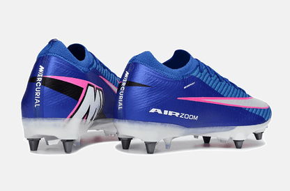 Chuteira Nike Air Zoom Mercurial Vapor 16 Elite SG - Azul, Branca e Rosa - Attack Pack - Tevo Sports SPORT*