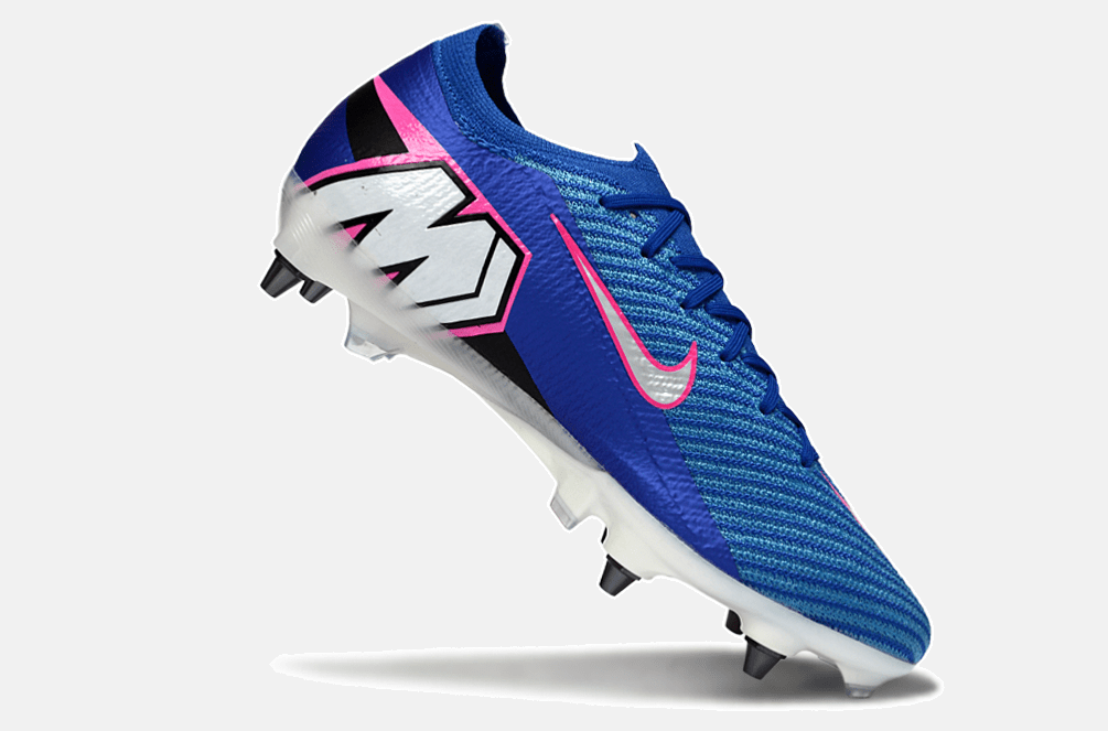 Chuteira Nike Air Zoom Mercurial Vapor 16 Elite SG - Azul, Branca e Rosa - Attack Pack - Tevo Sports SPORT*