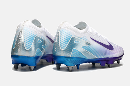 Chuteira Nike Air Zoom Mercurial Vapor 16 Elite SG - Branca, Azul e Roxa - imagem 7