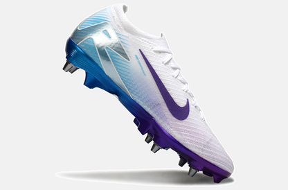 Chuteira Nike Air Zoom Mercurial Vapor 16 Elite SG - Branca, Azul e Roxa - imagem 6